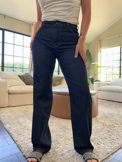 Esme Wide Leg Jeans (Dark Denim)