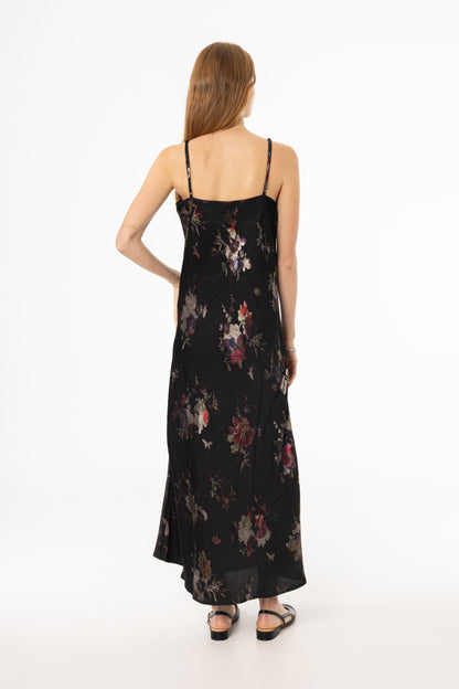 Metallic Floral Printed Slip Jumper