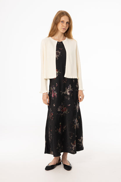 Metallic Floral Printed Slip Jumper